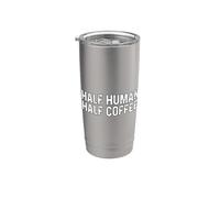 Half Human Half Coffee Bicchiere termico in acciaio inox doppia parete