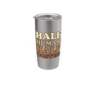 Half Human Half Coffee Bicchiere termico in acciaio inox doppia parete