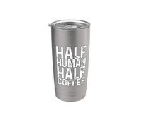 Half Human Half Coffee Bicchiere termico in acciaio inox doppia parete