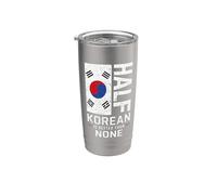Half Korean Better Than None Funny Korea Pride Bandiera coreana Bicchiere termico in acciaio inox doppia parete