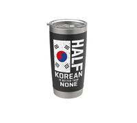 Half Korean Better Than None Funny Korea Pride Bandiera coreana Bicchiere termico in acciaio inox doppia parete