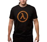 Half-Life 2 Lambda T-Shirt for Ego Shooter Game Men's T-Shirt Cotton Black Unisex 100% Cotton Short-Sleeve T-Shirts Black L