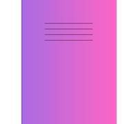 Half Lined Half Blank Copybook A4: Top plain and Bottom Wide Line Ruled - Exercise Book - Pink & Blue Cover - School Books - 100 Pages.