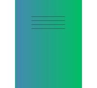 Half Lined Half Blank Copybook A4: Top plain and Bottom Wide Line Ruled - Exercise Book - Purple & Green Cover - School Books - 100 Pages.