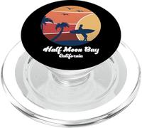 Half Moon Bay California Surfing Surfer Vintage Tramonto Spiaggia PopSockets PopGrip per MagSafe