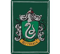 Half Moon Bay | Harry Potter Wall Art | Targa in latta con stemma Serpeverde | Poster di Harry Potter per camera da letto | Decorazione per camera da letto di Harry Potter e accessori per la camera da