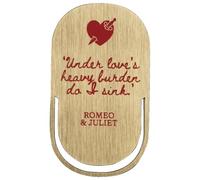 Half Moon Bay Love's Heavy Burden Do I Sink Shakespeare Romeo e Giulietta Segnalibro 10,1 x 4,3 cm Rosso e Oro in lega di zinco e smalto stile graffetta Segnalibro Segnaposto