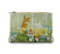 Half Moon Bay Moomin 15,2 x 24,1 cm PU pelle Zipper Pouch Makeup Toiletry Bag Organizer, Verde, 15,2 x 24,9 cm, Balcone