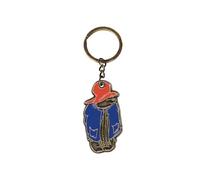 Half Moon Bay Portachiavi accessorio per chiavi o zaino, 3,8 x 3,8 cm, in lega di zinco, iconico orso Paddington, rosso/blu., 1.5 x 1.5 Inch