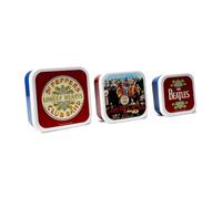 Half Moon Bay Sgt Pepper - Set di 3 contenitori per alimenti in plastica a tema Beatles, con coperchio, per adulti e bambini, contenitori per alimenti