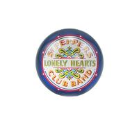 Half Moon Bay Sgt Peppers PWBTS03 - Fermacarte da scrivania in vetro multicolore con cuori solitari dei Beatles, 6,9 x 3,2 cm