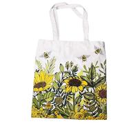 Half Moon Bay Wildflowers Grow - by Natasha Kirby - Borsa per la spesa multicolore, 38 x 33 cm, 100% cotone riciclato, riutilizzabile, multicolore, 38 x 33 cm