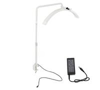 Half Moon Light, Lampada di Bellezza da 35 W con 96 Perline Luminose, Luce di Bellezza con Base a Morsetto da Tavolo, Lampada da Terra a LED per Ciglia, Rotazione a 360° e (Spina