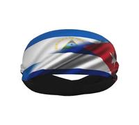 Half Nicaraguan Nicaragua Half Cuba Cuban Flag Donna Uomo Fasce Per Capelli Elastica Fascia Capelli Antiscivolo Fascia Sportiva Per Allenamento Sport Ciclismo