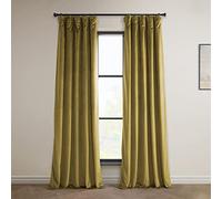 Half Price Drapes Heritage, Tenda di Torba Velluto Verde, 127 x 243,8 cm