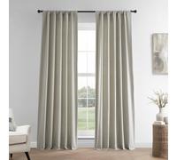 Half Price Drapes HPD Tende in Lino Francese, Tende oscuranti Lunghe 244 cm per Camera da Letto e Soggiorno, 127 x 244 cm, (1 Pannello), Cachi Fresco
