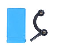 Half Round Dial Indicator Holder, Curve Dial Indicator Bracket with 8mm Rod and 8mm Hole, Hard Steel Centering Support Stand for Machine Tool Alignment, Rust Resistant Black Coated