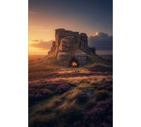 Half Savage: Penistone Craggs - Wuthering Heights Inspired Lined Journal: Moorland Wildness & Childhood Freedom Notebook: A Sanctuary for the Hardy and Free