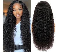 Half Wig Human Hair Curly 3 In 1 Parrucche Donna Capelli Veri Ricci Pelucas De Cabello Humano Natural 22 Inch 180% Density Curly Wear and Go Wigs Installazione Rapida, Adatta Ai Principianti