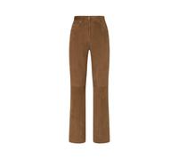 HALFBOY - Bran Bootcut Leather Pantaloni - - Trousers - Donna - Marrone - L
