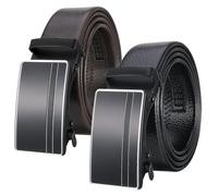 Halinuia 2 Pacchi Cintura Uomo Senza Buchi Pelle Cinture Cricchetto Automatica Cinto Regali per Papà, Marito, Fidanzato, Zio nel Compleanno, regalo per la festa del papà(Stile B)