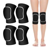 Halinuia 2 Paia Ginocchiere Pallavolo, Protezioni Anti-collisione Ginocchiere Elastica per Danza, Ginnastica Ritmica, Pallavolo, Basket, Calcio, Sport (In Bianco e Nero)