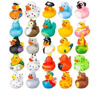 Halinuia 25 Pezzi Anatroccoli di Gomma per il Bagno, Colorati, Anatra di Gomma, Nuotatori e Anatre da Bagno, Anatra di Gomma per Bambini, Giocattolo per la Vasca da Bagno Carino, Anatra di Gomma per