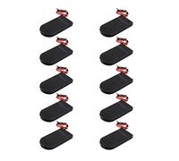 HALJIA, 10 contenitori per batterie a bottone CR2032, con interruttore on/off, 6 V (2 x 3 V), contenitori a clip per batterie a bottone, per LED, con connettore nero