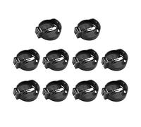 HALJIA 10PCS Portable 3 V CR2032 CR2025 generale Coin batteria a bottone presa adattatore clip Holder contenitore box case nero