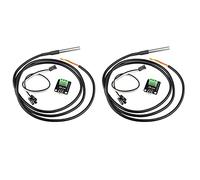 HALJIA 2 Pezzi 18B20 Kit Modulo Sensore di Temperatura Impermeabile Elettronico Building Block Compatibile con Arduino