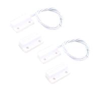 HALJIA 2 pezzi MC-38 Interruttore magnetico per montaggio superficiale per Sistema di Allarme Domestico - Bianco