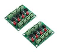 HALJIA 2 Pezzi PC817 4 Canali Optocoupler Isolamento Scheda Convertitore Adattatore Modulo 3.6-30V Driver Fotoelettrico Isolato Modulo PC 817