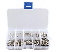 HALJIA 200PCS in acciaio INOX testa esagonale Grub presa fissaggio m3 M4 M6 M8 vite piatto assortimento set kit