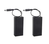 HALJIA 2PCS 2 × 3,7 V 18650 Portabatteria con coperchio, 18650 × 2 7,4 V Scatola portabatteria in plastica con interruttore ON/OFF e Spina CC