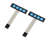 HALJIA 2PCS Tastierino Numerico a Membrana, 4 Tasti, Matrice 1 x 4 Super Sottile per Arduino