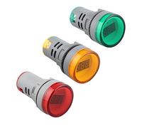 HALJIA 3 pezzi AC 60~500 V mini voltmetro digitale AD16 - 22DSV segnale indicatori test di controllo di tensione rosso verde giallo LED display portatile tester di tensione