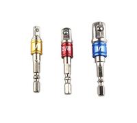 HALJIA 3pezzi Set di adattatori/adattatori con presa di impatto Girano il trapano elettrico in punte da trapano avvitatore da 1/4 ", 3/8" e 1/2 "