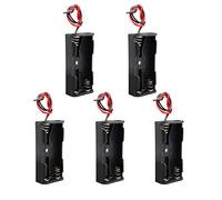 HALJIA, 5 contenitori per batterie AAA da 3 V e 2 batterie da 1,5 V, colore nero