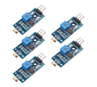 HALJIA 5 Pezzi Modulo Sensore Fotoresistenza Uscita Digitale Fotorivelatore Sensore di Luminosità LM393 per Arduino per Raspberry Pi
