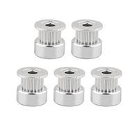 HALJIA 5 Pezzi Puleggia Dentata Alluminio 5mm Foro GT2 20 Denti per Stampante 3D Reprap Cinghia Distribuzione 6mm, GT2 20 Denti Cinghia Dentata in Alluminio Ruota Sincrona a Flangia da 5 mm