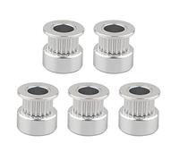 HALJIA 5 Pezzi Puleggia Dentata Alluminio 8mm Foro GT2 20 Denti per Stampante 3D Reprap Cinghia Distribuzione 6mm, GT2 20 Denti Cinghia Dentata in Alluminio Ruota Sincrona a Flangia da 8 mm