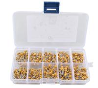 HALJIA 500PCS 10 valori 0.1uf-10uf Monolitico multistrato ceramica condensatore elettrolitico assortimento kit con scatola di plastica