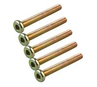 HALJIA 5PCS M6 x 50MM piatte bulloni a testa esagonale esagono mobili connettore Fastener