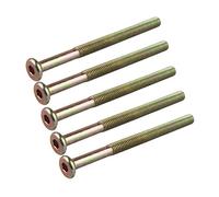 HALJIA 5PCS M6 x 80MM piatte bulloni a testa esagonale esagono mobili connettore Fastener