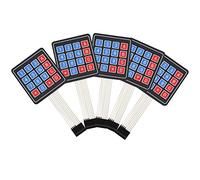 HALJIA 5PCS membrana interruttore tastiera 100 milioni di volte Matrix Array 16 Key Compatibile con Arduino 77 * 70 mm