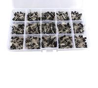 HALJIA 600pcs Kit assortito 15 tipi di transistor TO-92 NPN/PNP, da 40-160 V, 50-600mA NPN/PNP Modelli: A1015,C945,C1815,S8050,S8550,S9012,S9013,S9014,S9015,S9018,2N2222,2N3904,2N3906,2N5401,2N5551