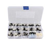 HALJIA 70PCS regolatore di tensione IC kit assortimento LM317T L7805 L7806 L7808 L7809 L7812 L7815 L7824 L7905 L7906 L7908 L7909 L7912 L7915 con 100PCS particelle isolanti e 100PCS Silicon Wafer