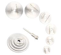 HALJIA 7PCS HSS mandrino per sega circolare legno dischi da taglio per utensili Dremel con prolunga di 1 ruota di taglio 22 25 32 35 44 50 mm per legno plastica in fibra di vetro rame alluminio