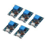 HALJIA, confezione da 5 convertitori ad accumulo elevatore CC-CC da 2 A, tensione di ingresso tra 2 e 24 V fino a 5 V, 9 V, 12 V, 28 V, con micro USB Compatibile con Arduino