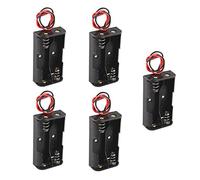 HALJIA, custodia in plastica per 2 batterie AA, 2 x AA, 3 V, con cavi, 5 pezzi